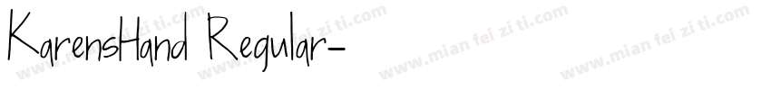 KarensHand Regular字体转换